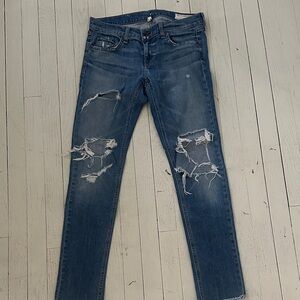 Rag & Bone “Dre” Blue Denim Jeans